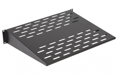 Полка перфорированная консольная  ПК-30-19"2U-Ч чёрная ССД