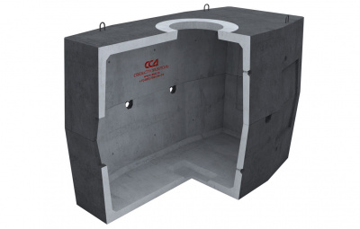Колодец ККСр-5-80 ГЕК-ССД (В25) в битумно-латексной гидроизоляции