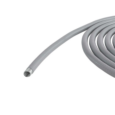 Металлорукав в ПВХ изоляции гладкой DN 20мм Dвн.=20.5мм Dнар.=27мм без протяжки сер. (уп.50м) DKC 6070R-22