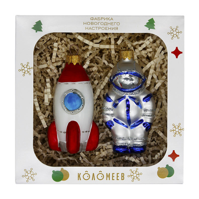 Набор "Космический", из 2 фигурок, в подарочной упаковке