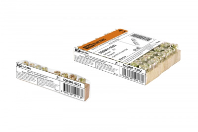 Шина N нулевая 6х9мм  8/1 (8групп/крепеж по центру) инд. стикер TDM