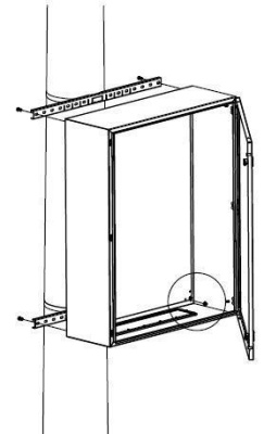 Комплект крепления к столбу для шкафов CE/RAM box ширина 400мм DKC R5FB400